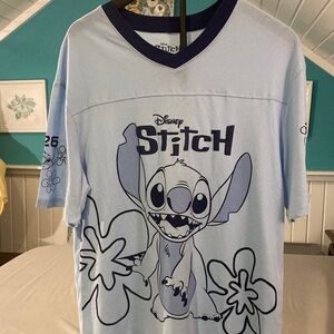 Disney Stitch Kids Light Blue tee shirt.